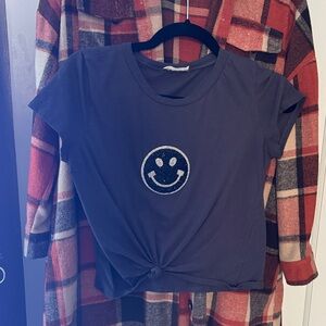 Smiley Face T-Shirt - Black